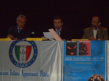 Armando D'Alterio (DDA Campobasso), Paolo De Chiara, Pino Maniaci (direttore TeleJato)